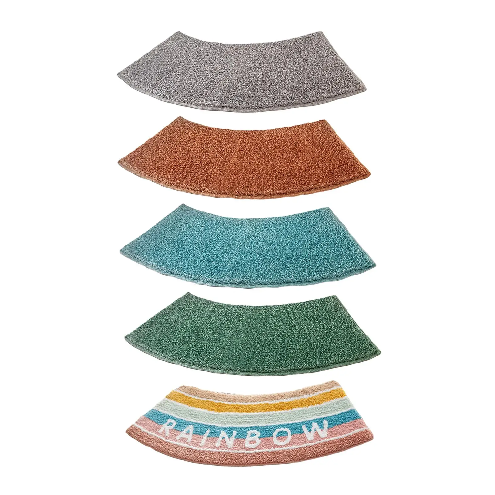 Curved Shower Mat Toilet Rug B - Bamboo Bath Mat 评论和价格