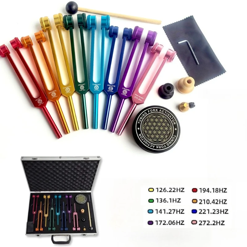 Colorful Tuning Fork Set Medit - Health & Wellness Unlimited 评论和价格